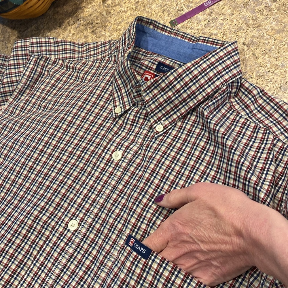Chaps Long Sleeve Button Down Shirt Large Easy Care - Picture 5 of 13